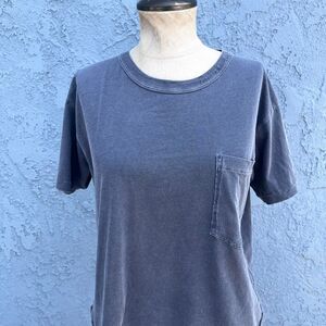 Womens Pocket Tee from Calder Blake Size Small Gray T-shirt
